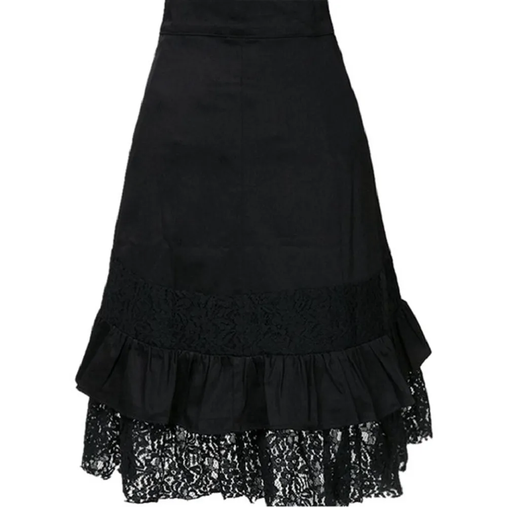

Saia Skirts Women Sexy Punk Gothic Black Lace Skirt Retro Rock Stitching Party Mermaid Skirts Faldas Mujer Moda 2019 #YL