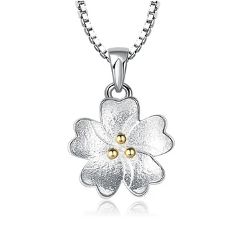 

NEHZY New fashion simple female flowers silver necklace pendant garden sweet small fresh cherry pendant jewelry gifts