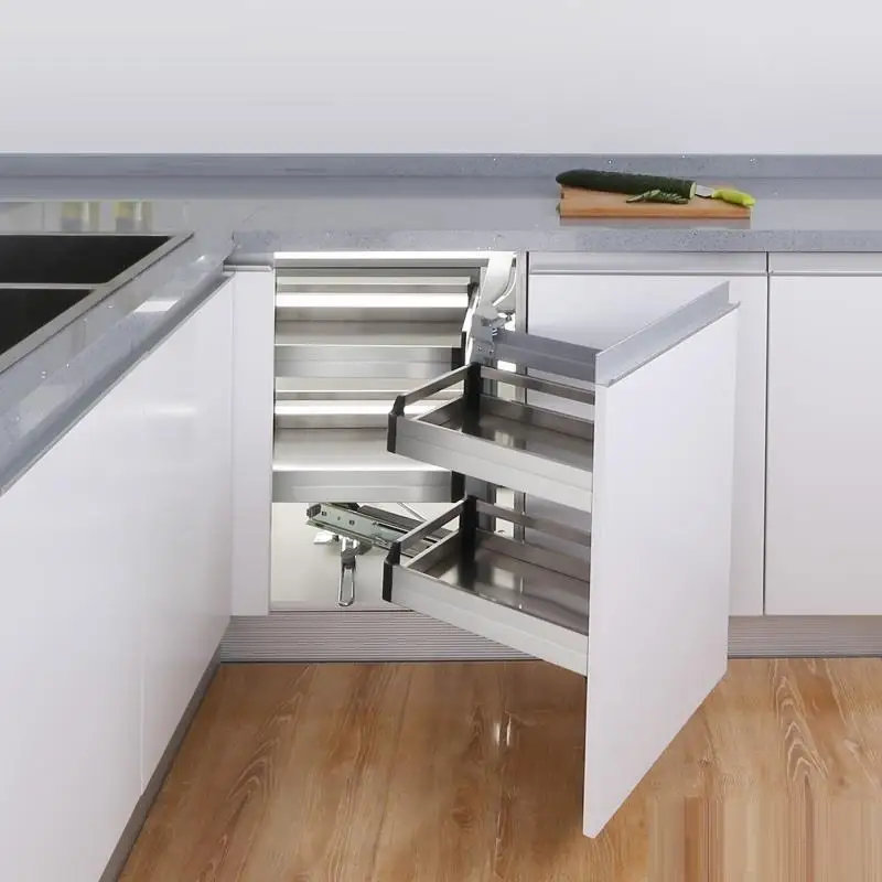 Для Keuken Organizar блюдо Cucina Cestas Corredera кухонная стойка из нержавеющей стали Cozinha кухонная корзина для шкафа - Цвет: Number  2