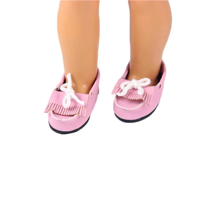 Pink Tassels Doll Shoes Fit 43cm baby Doll Doll Accessories Doll
