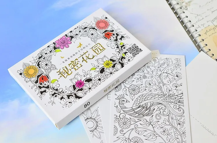 Secret Garden 30 Sheets Coloring Card Tintage Postcards DIY Painting Drawing Book Colouring Books Secret Garden 30 Sheets Coloring Card Tintage Postcards DIY Painting Drawing Book Colouring Books