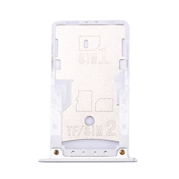 IPartsBuy лоток для SIM и SIM/TF карт для Xiaomi Redmi Note 4 - Цвет: Серебристый
