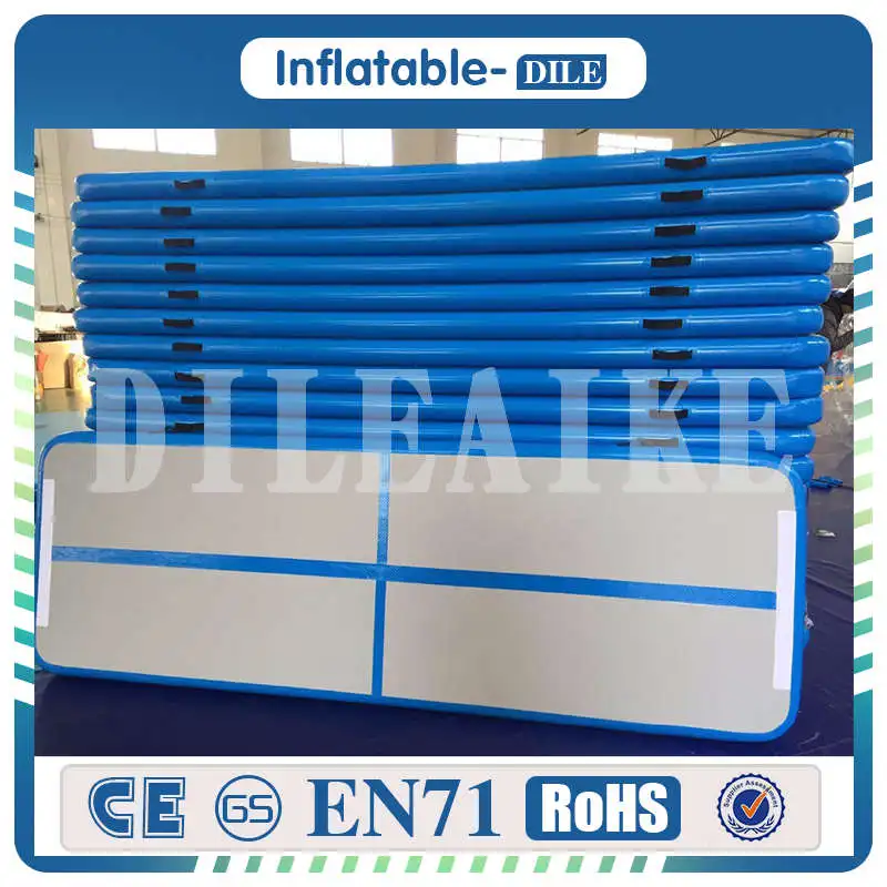 Good Quality 4/5/6x1x0.2m/13ft*3.3ft*0.66ft Blue Inflatable Air Track