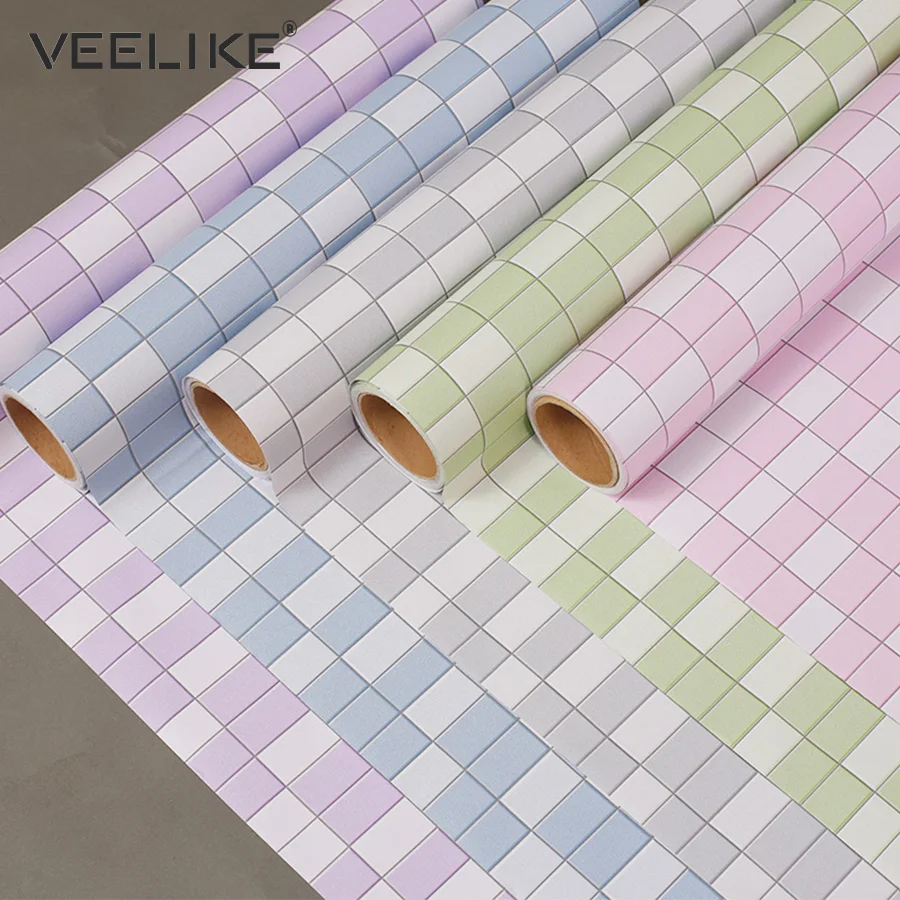 

Kitchen Bathroom Toilet Waterproof PVC Self Adhesive Wallpaper DIY Wall Decal Mosaic Wall Tiles Stickers Home Decor Wall Sticker