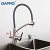 Gappo Kitchen Faucets with filter water pull out cleaning deck mounted mixer cold hot water faucet black soft Silicone pvc tube ► Photo 3/6