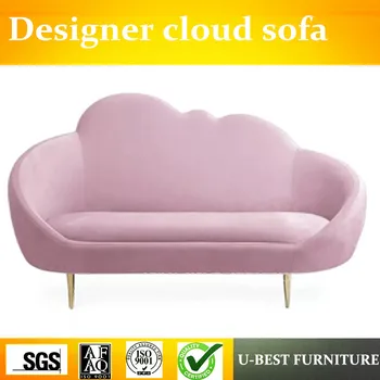 

U-BEST Cute cloud upholstery gold leg loveseat living room sofa,Living Room Furniture Relaxing Chair