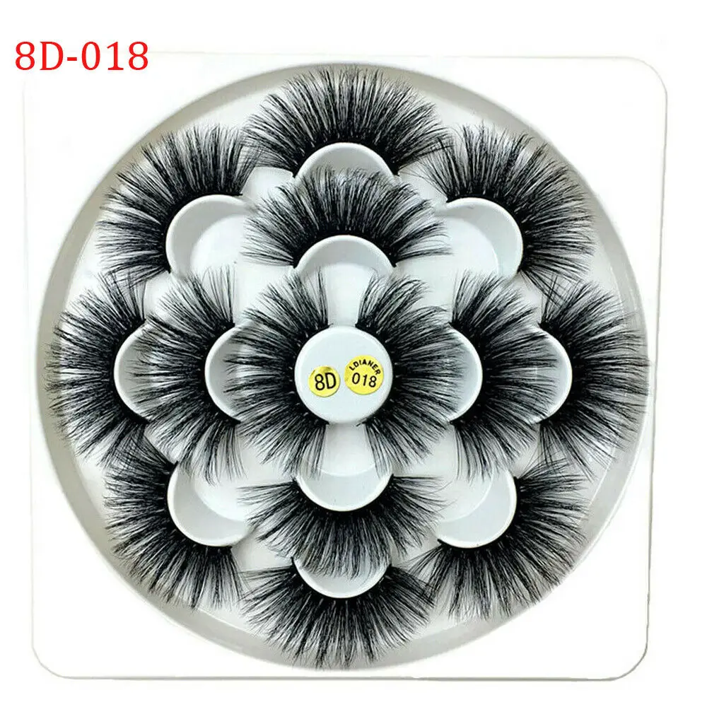 7 Pairs Natural False Eyelashes Fake Lashes Long Makeup 6D 8D Mink Lashes Eyelash Extension Mink Eyelashes For Beauty