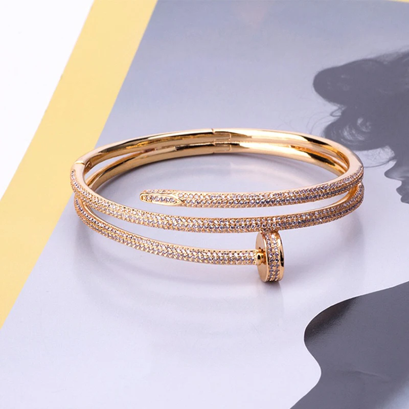 

2019Hot brand pure 925 sterling silver jewelry ladies big nail bracelet color domineering bracelet double chain silver bracelet