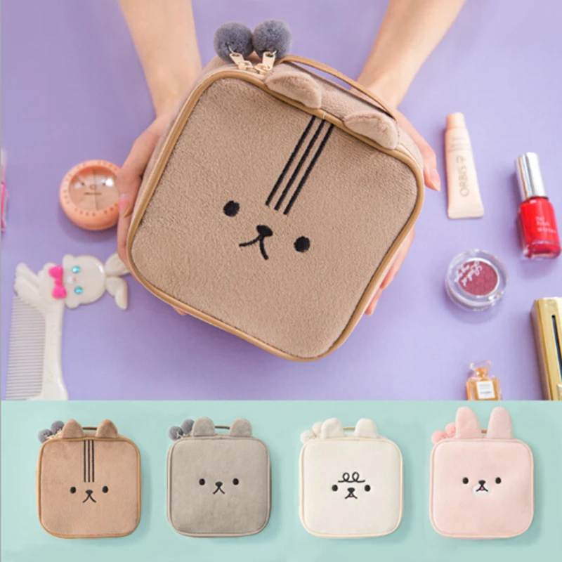 Square Travel Portable Cosmetic Bag For Make Up Women Makeup Cosmetic