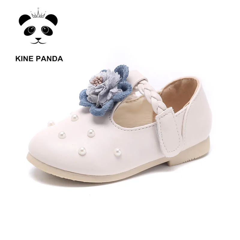 

KINE PANDA Toddler Baby Girl Shoes 1 2 3 4 5 Years Old Princess Girls Leather Shoes Wedding Party Dance Floral Casual Flatform
