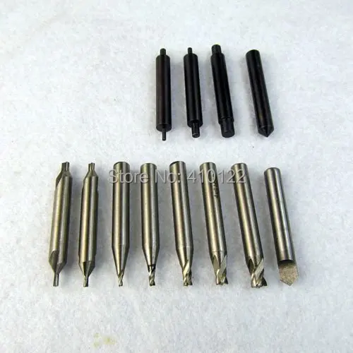

Free Shipping Full End Mill Set Key Milling Cutter As Key Duplicator Parts Locksmith Tools Cutters Bits Steel Drill