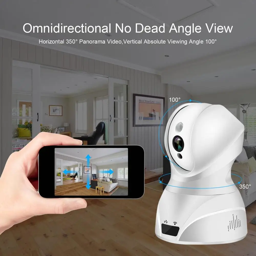 

826 Wireless 2.4G WIFI Security Camera Infrared Night Vision IR-CUT Switch Motion Detection H.264 Video Compression