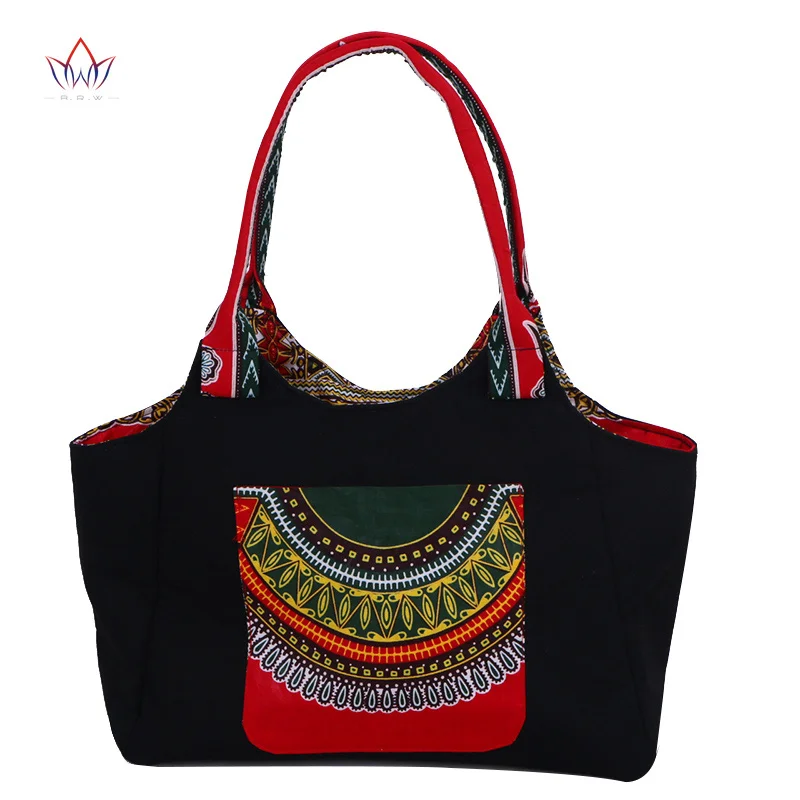 African Women Bags Black Color Bazin Riche Bag African Jacquard Garment