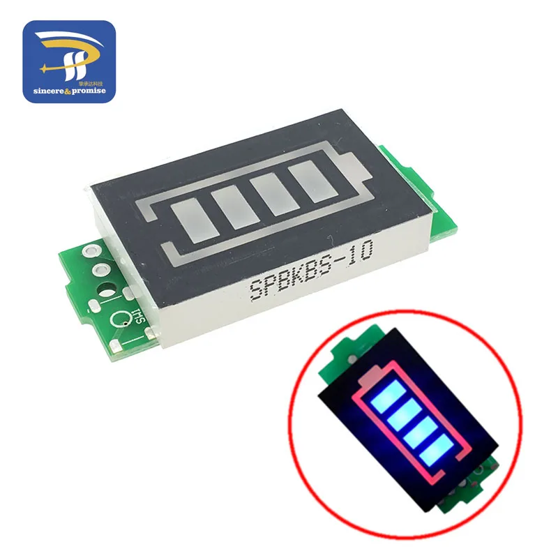 1 S-4S один 3,7 V литиевая Батарея Ёмкость индикатор модуль 4,2 V Синий Дисплей по созданию электрических транспортных средств Батарея Мощность тестер литий-ионный аккумулятор
