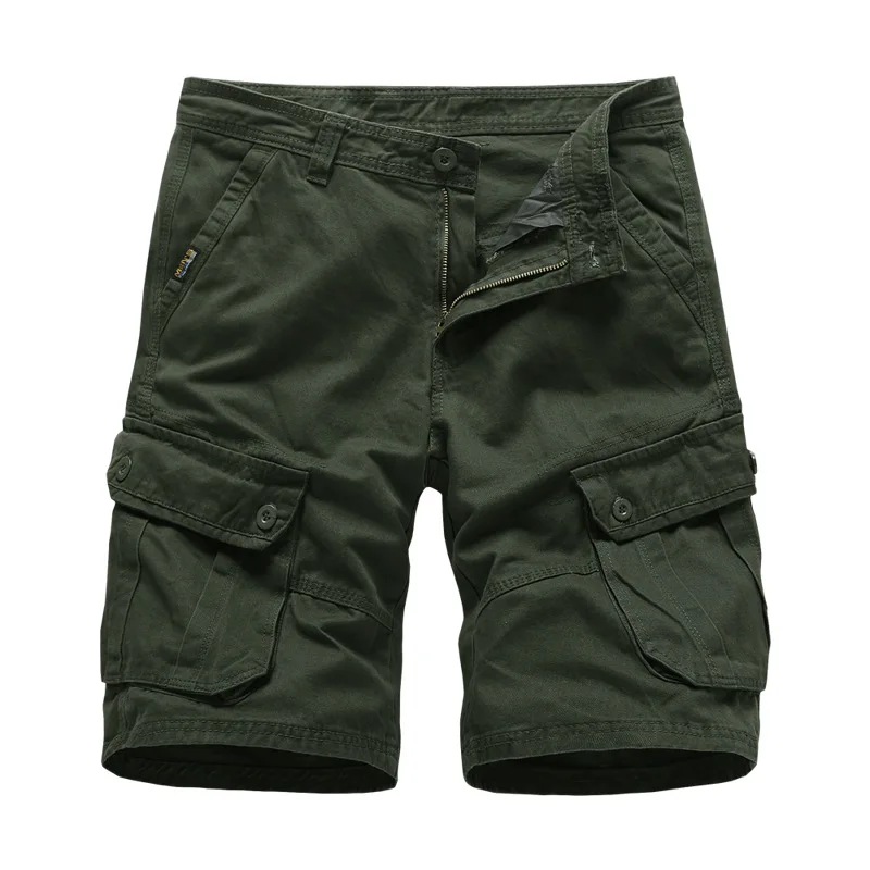 BOLUBAO модные брендовые мужские шорты Карго новые летние мужские повседневные хлопковые шорты Мужчины мульти-карманные рабочие повседневные мужские шорты - Цвет: Army Green