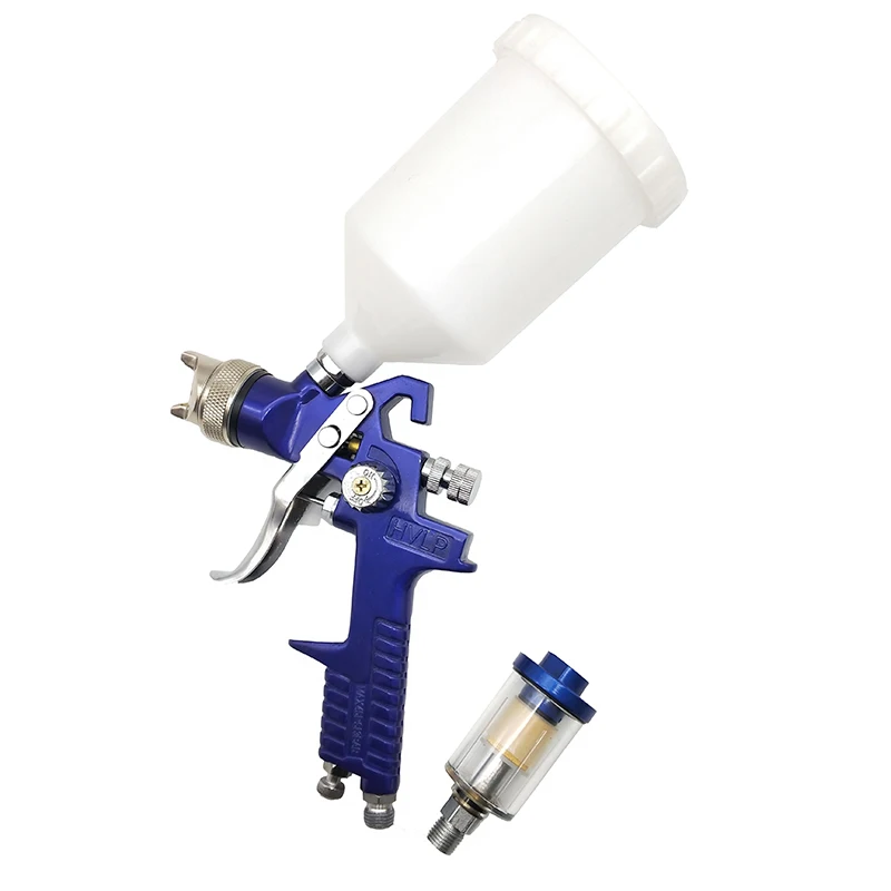 

Professional Gravity HVLP Spray Gun 1.4mm/1.7mm Nozzle 600CC Spray Cup Filter Oil-water separator Furniture Car Paint Spray Gun