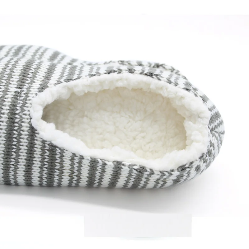 STONE VILLAGE New Arrival Winter Warm Plush Slippers Knit Cotton Home Slippers Women Slipper Shoes Free Size 27cm