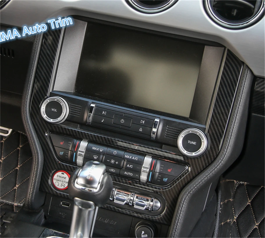 

Lapetus Carbon Fiber Color Central Control Navigation GPS Panel Cover Trim ABS Fit For Ford Mustang Left-hand Drive 2015 - 2019