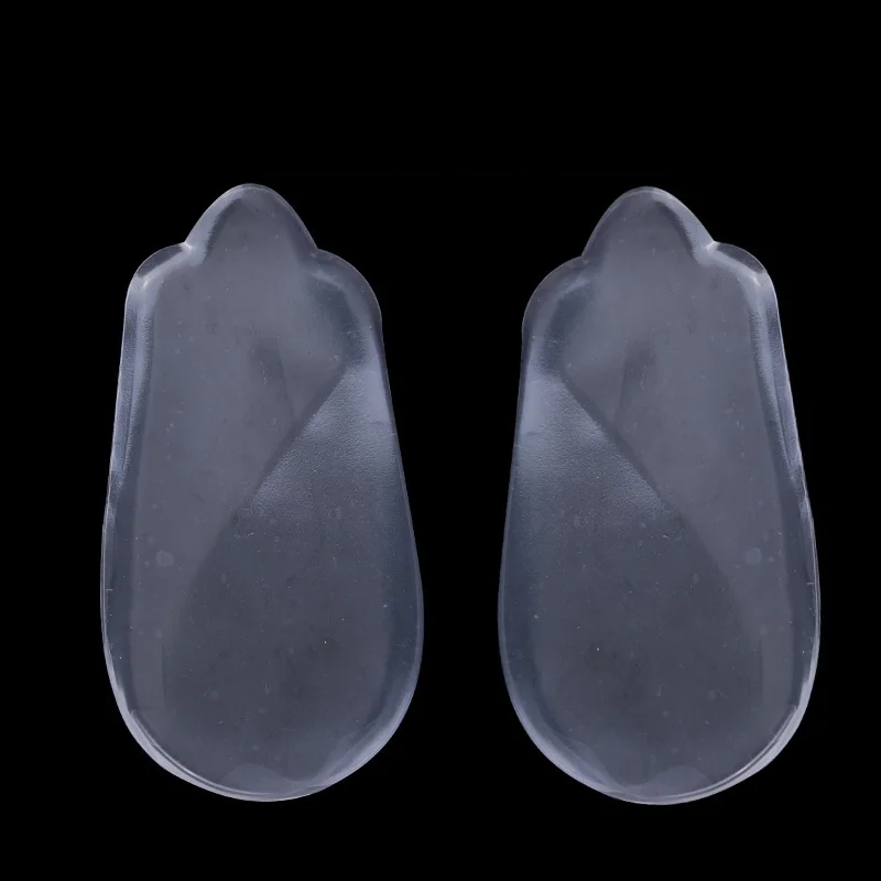 Soft Silicone O&X Leg Orthotic Heel Cushion Transparent Gel Shock Cushion Insole Increased Plantar Foot Care Half-Height HG-002