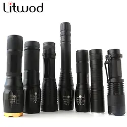 Litwod Z20 Litwod светодиодный фонарик XM-L T6 Алюминий Водонепроницаемый Масштабируемые свет для 18650 Перезаряжаемые Батарея или AAA Батарея