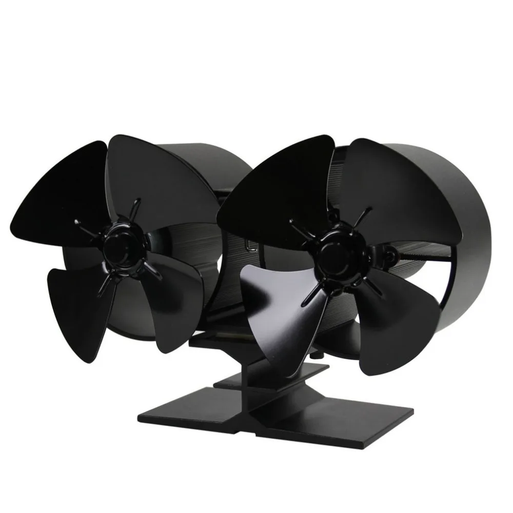 

4 Blades Double Heat Powered Stove Fans F260 Fuel Energy Saving Stove Fan Eco Friendly Fan Home Kitchen Accessories