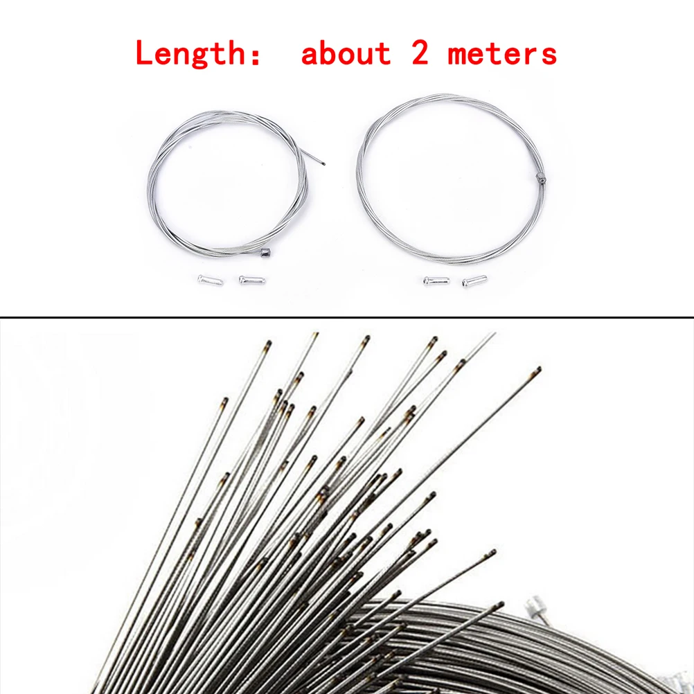 

1set Bicycle Brake Line Tube Hose Shift Line Cable Wire Tube 2 Meter Bulk With 2 Cap