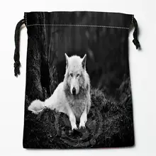 W-97 Волк полная луна пользовательские логотип напечатанный получить мешок степень сжатия сумки drawstring сумки размер 18X22 см E801wo97