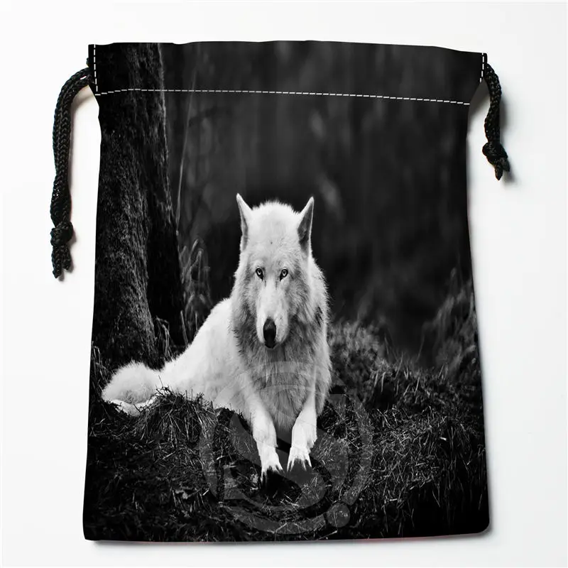 W 97 New wolf full moon Custom Logo Printed receive bag Bag Compression Type drawstring bags