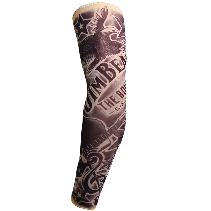Открытый дышащий эластичный гетры для рук УФ Прохладный 1 шт. унисекс татуировки рукава Поддельные Временные спортивные танцы бесшовные нарукавник