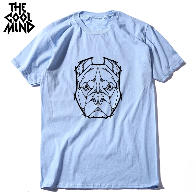 

THE COOLMIND quality 100% cotton summer loose cool dog print men T shirt casual o-neck men tshirt male t-shirt mens tee shirts