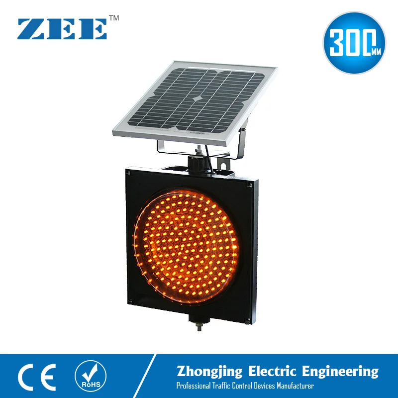 Emissor de Luz de Advertência do Tráfego Polegadas Diodo Solar Luz Intermitente Amarela Âmbar Led Piscando Blinker 12 300mm