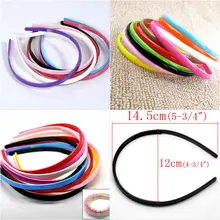 10 шт., 4 мм, яркие цвета, резинки для волос, для девушек, плоская повязка на голову, лента для волос, пластиковые шпильки для волос