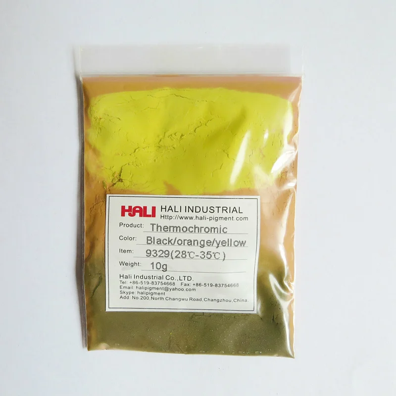 Tri color thermochromic pigment powder three color changing hot sensitive powder Net weight:1kg/bag active temperature:28-35C.