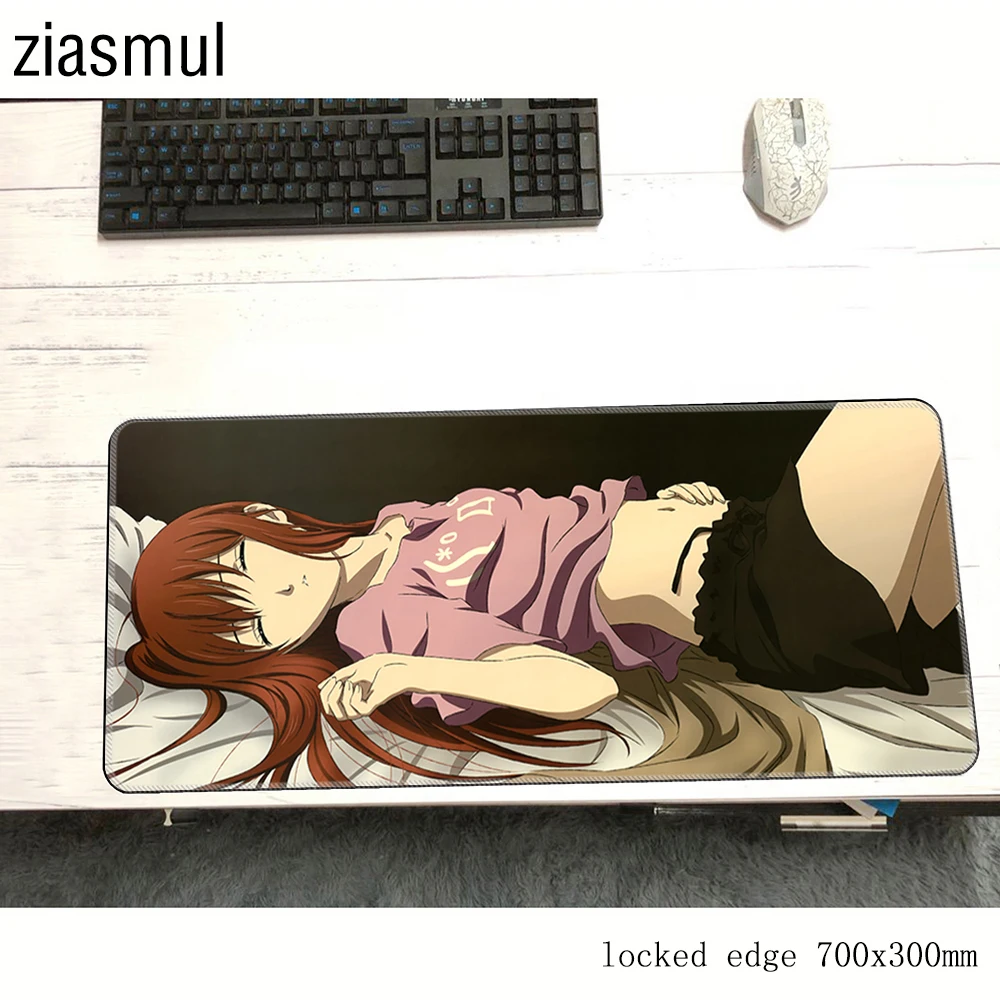 Steins gate padmouse 700x300x2 мм игровой коврик для мыши, игровой Профессиональный коврик для мыши, игровой компьютерный стол, Инди поп-коврик, notbook mousemat