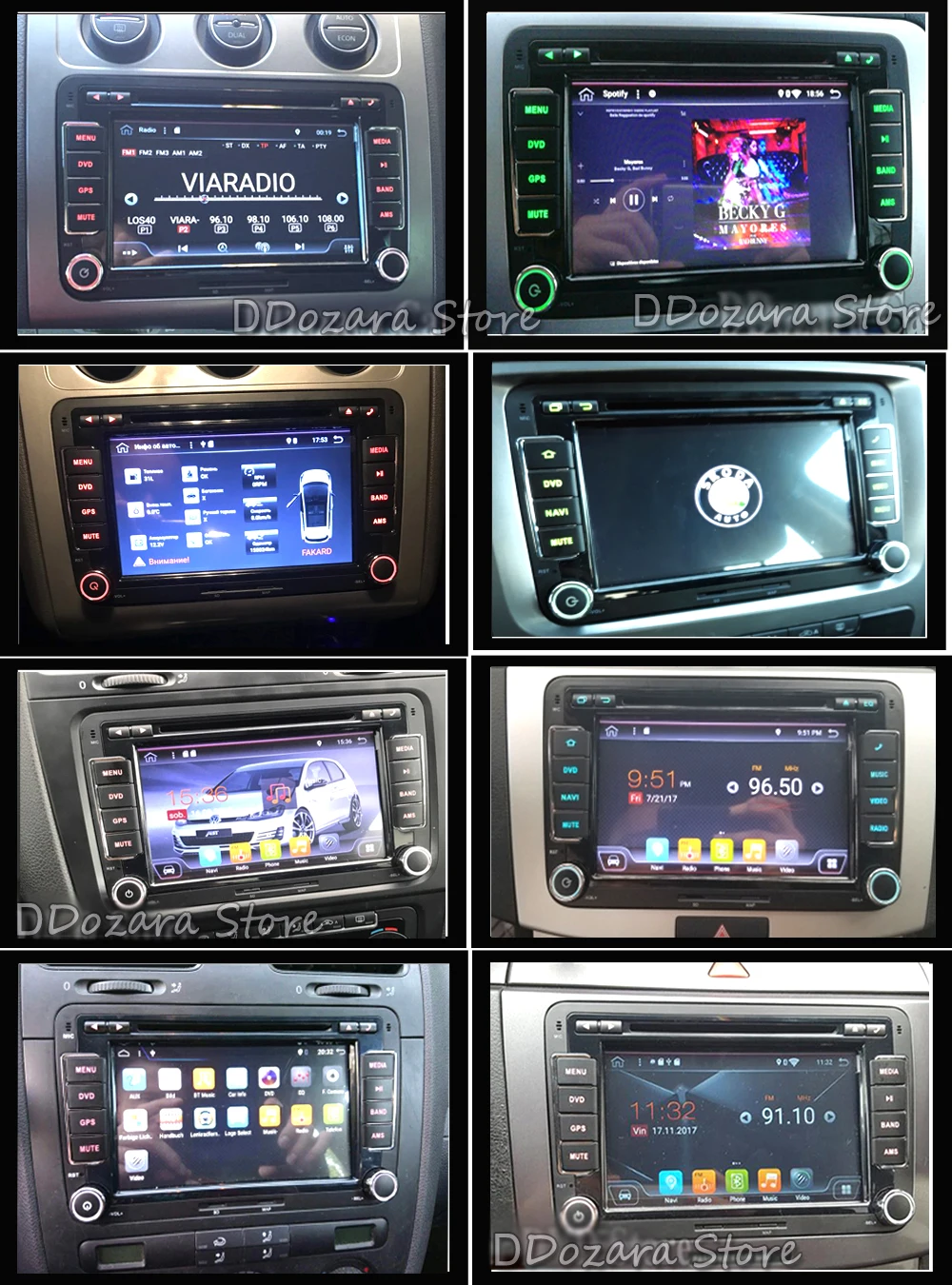 Sale Andriod 9 2 din 7" Car DVD gps Navi for Volkswagen golf 4 golf 5 6 SEAT touran passat B6 caddy transporter t5 polo tiguan Radio 4
