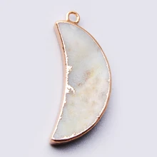 Натуральный лунный камень Друза оникса агата ломтик кулон белый друзовидный камень ломтик луна кулон друзы геодезический кварц кулон оптом