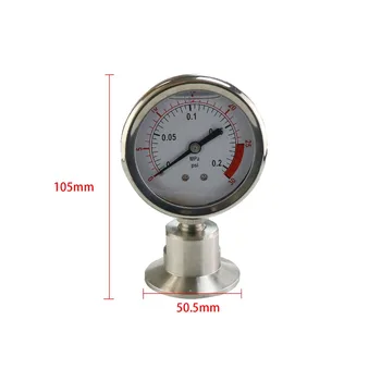 

Homebrew Pressure Gauge 0-30 PSI 1.5" Tri Clover Compatible Sanitary with Bottom Mount