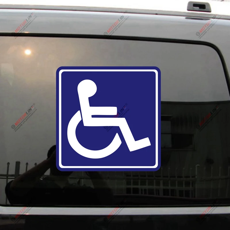 

Handicap Symbol Wheelchair Disabled Decal Sticker Car Vinyl Reflective Glossy