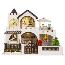 Украшение мебели DIY Кукольный дом Wodden Miniatura кукольные домики набор мебели головоломка ручной кукольный домик игрушки для детей подарок