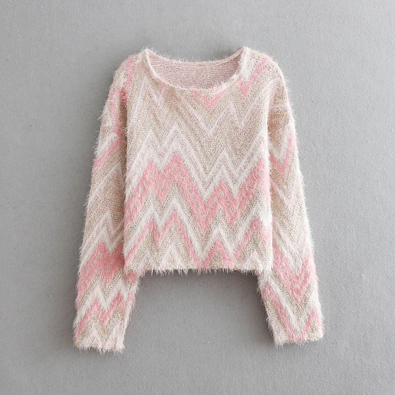 

Fashion women Spicy strip 85-8125 European and American fashion wind twill sweater