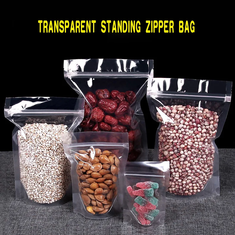 1 Transparent,Standing, Zipper, electronic products , medicine cosmetic, electronic products ,medicine ,cosmetics ,food mask bag,  (1)
