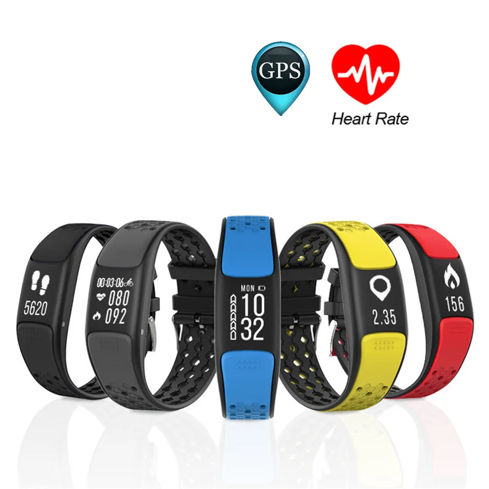 

IP68 Waterproof Smart Bracelet GPS Tracker Heart Rate Monitor Smart Wristband Sport Fitness Bracelet for Android IOS Phones