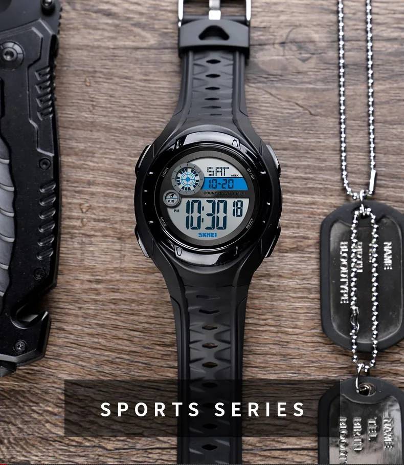SKMEI новые спортивные часы мужские водостойкие будильник 2 времени наручные часы Неделя дисплей Цифровые мужские часы Relogios 1470