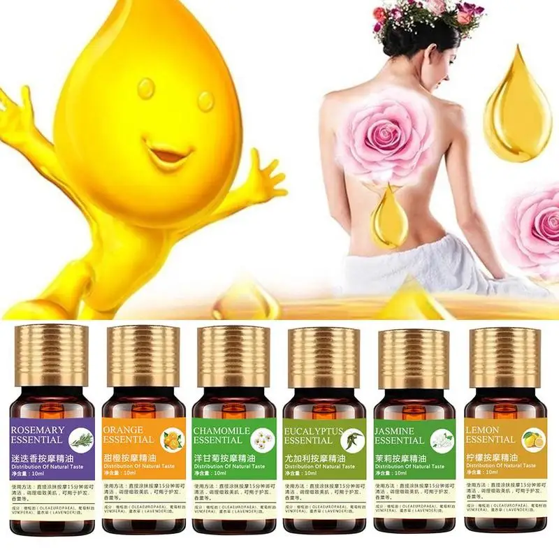 10ml Essential Oils Organic Body Relax Skin Care Help Sleep For Aromatherapy Diffusers Pure Essential Oil Body Massage Relax