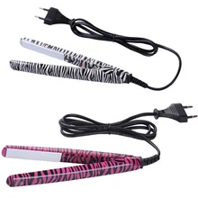 Electronic 2016 New Professional Hairstyling Mini Portable Ceramic Flat Zebra Hair Straightener Irons Curler Styling Tools