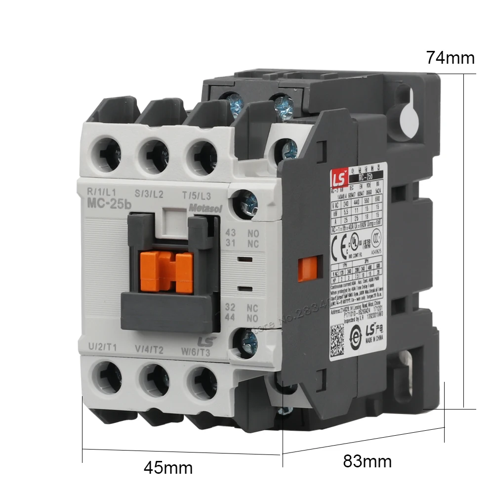 CPUK CO33 Contactor eléctrico potencia 25 A 24VAC LS4K.01 3xNO+1NC varios dispositivos 