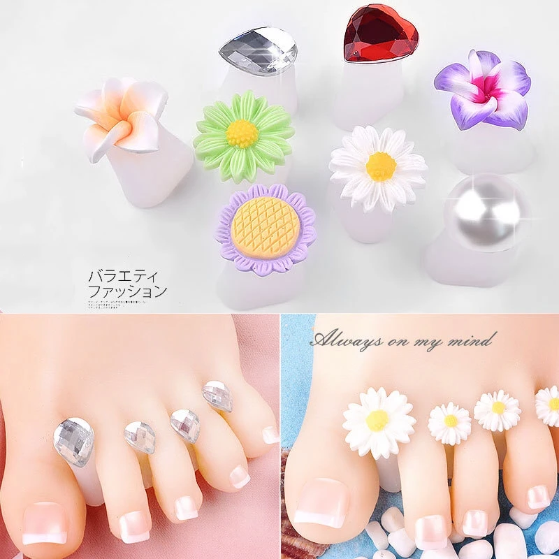 

8Pcs Silicone Toe Spacers Flower Toe Separator Pedicures Nail Art Tools All For Pedicure Stand Manicure Material Delimiter 32188