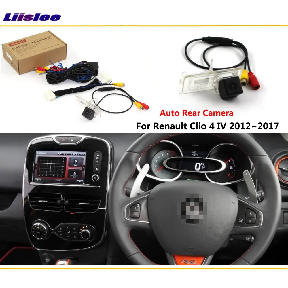 Задний вид автомобиля Камера для Renault Clio 4 IV 2012 ~ 2018 подключения заводской Экран
