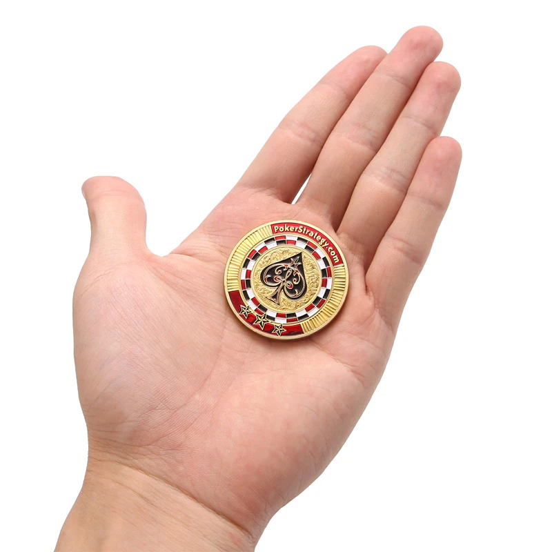 Счастливые монеты сувенир Покер Лопата счастливые фишки Позолоченные памятная монета коллекция