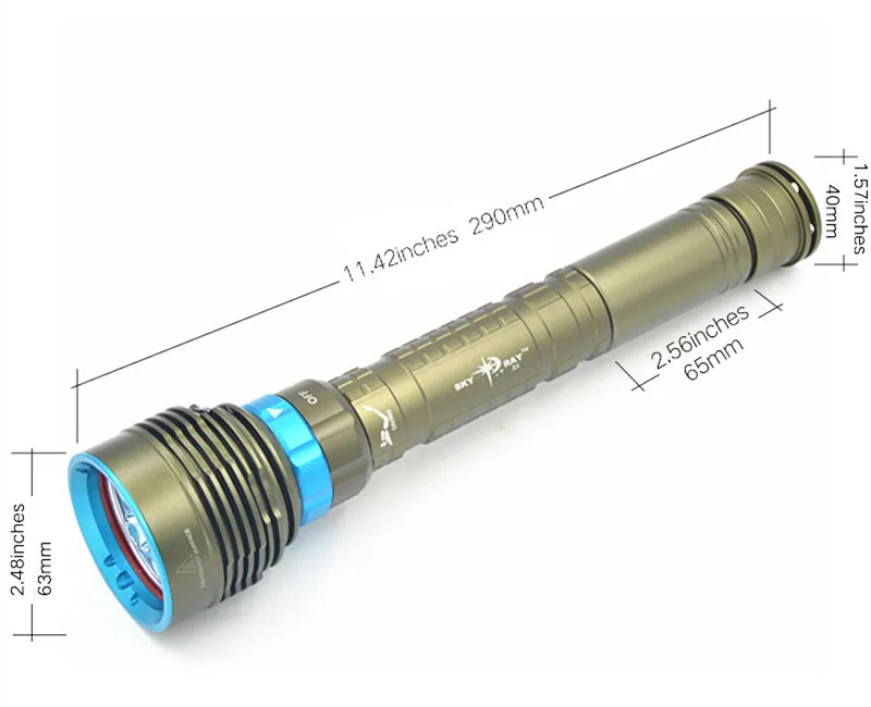 Подводные 200 м 14000LM 7x XM-L L2 светодиодный Дайвинг фонарик лампы факел 18650/26650